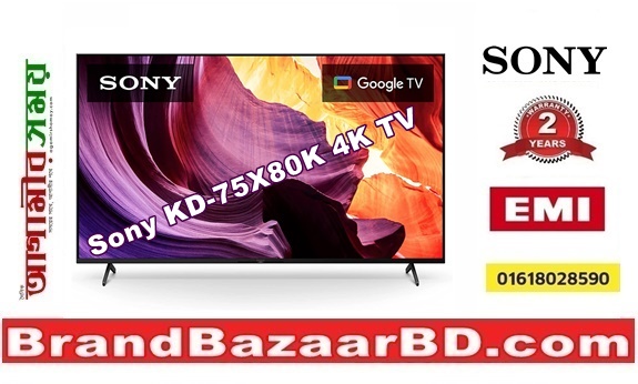 Sony Bravia KD-75X80K 75 Inch 4K Google Smart LED Android TV Price in Bangladesh