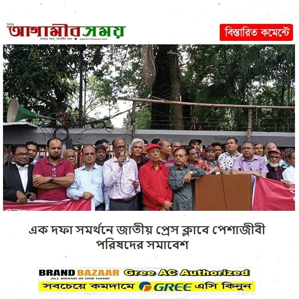 এক দফা সমর্থনে জাতীয় প্রেস ক্লাবে পেশাজীবী পরিষদের সমাবেশ